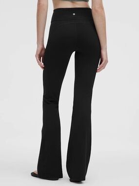 High-Rise Black Flare Yoga Pants